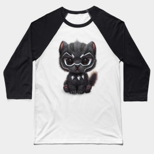 Black Panther Kitty Baseball T-Shirt